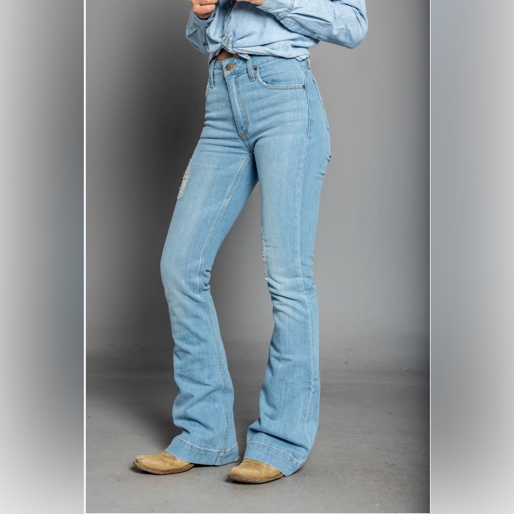 Kimes Ranch Light Blue Flare Jeans